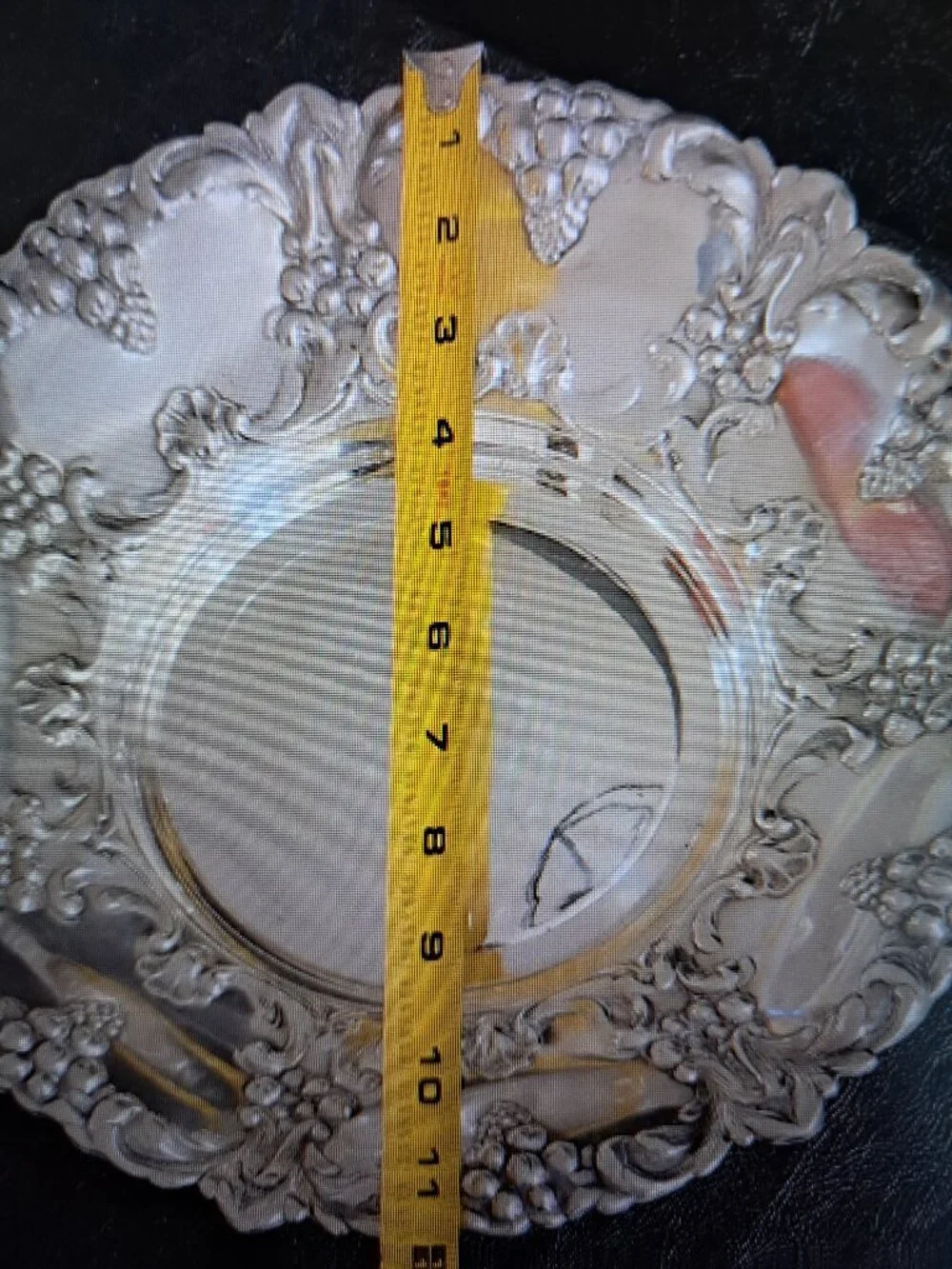 Vintage William Adams Scallop Grapes Silver Plate Serving Bowl Spain